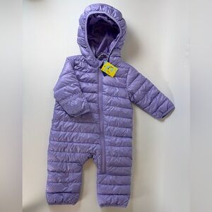 NWT Primary IRIS 3-6 Months Baby Puffer Suit Snowsuit Violet Lavendar‎